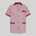 SCRUB COAT WOMAN SHORT VICHY S/S MIX
