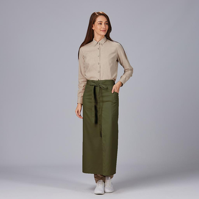 AVENTAL FRANCÊS ABERTO SARJA POLIÉSTER 90X110 CM