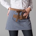 TABLIER SANS BAVETTE COURT BI COLORE SUÉDINE 35X57 CM
