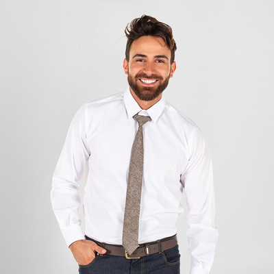 GRAVATA COM NÓ DE ABA ESTREITA SERAPILHEIRA