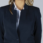 BLAZER WOMAN 1 BUTTON REVERSE LAPEL TRIVIAL 
