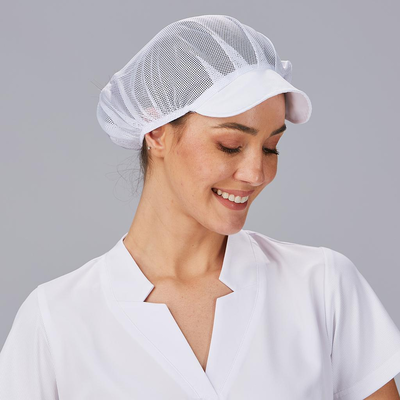 HAT WOMAN MESH PEAK WHITE (PACK. 10 un.)

