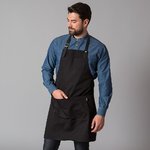 TABLIER À BAVETTE SANGLE EN CUIR 72X80 CM
