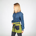 TABLIER COURT DELAVÉ SERGÉ BI COLORE DENIM INDIGO 40X69 CM 
