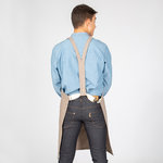 TABLIER À BAVETTE GRIS BRETELLES DOS 87X72 CM
