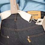 TABLIER À BAVETTE GRIS BRETELLES DOS 87X72 CM
