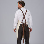 APRON WITH BIB DEEP WOVEN  ORGANIC FABRIC 91X74 CM
