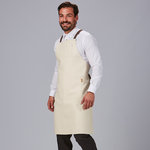 APRON WITH BIB DEEP WOVEN  ORGANIC FABRIC 91X74 CM
