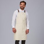 APRON WITH BIB DEEP WOVEN  ORGANIC FABRIC 91X74 CM
