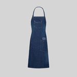 GREMBIULE CON PETTORINA LAVATO DENIM INDACO 90X75 CM

