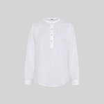 SHIRT WOMAN LINEN/COTTON MAO COLLAR KAULA
