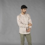 CAMISA HOMEM LINHO/ALGODÃO COLARINHO MAO TIWI
