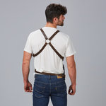 UNISEX KURUME LEATHER AND DENIM VEST
