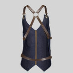 UNISEX KURUME LEATHER AND DENIM VEST
