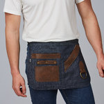 DELANTAL CORTO VAQUERO Y PIEL 30X42 CM