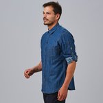 CAMISA HOMEM MATTIA SLIM FIT GANGA LAVADO
