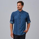 CAMISA HOMEM MATTIA SLIM FIT GANGA LAVADO
