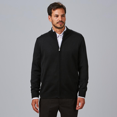 CARDIGAN HOMBRE PUNTO FINO CON CREMALLERA