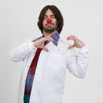 BATA UNISEX REYES CON BOTONES DE PRESION BORDADA