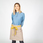 AVENTAL SEM PEITO CINZA COMBI ESPIGA 50X68 CM
