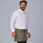 GREMBIULE CORTO TASCA PORTAFOGLIO TWILL RICICLATA 35X67 CM