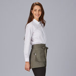 GREMBIULE CORTO TASCA PORTAFOGLIO TWILL RICICLATA 35X67 CM