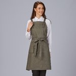 DELANTAL PETO BOLSILLO CARTERA SARGA RECICLADA 88X74 CM