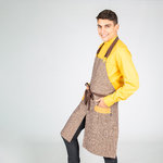 GREMBIULE CON PETTORINA IN CIOCCOLATO 2 COLORI 82X72 CM
