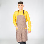 GREMBIULE CON PETTORINA IN CIOCCOLATO 2 COLORI 82X72 CM
