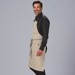 AVENTAL COM PEITO, ILHÓS E TIRAS COMBI 88X74 CM