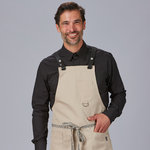 AVENTAL COM PEITO, ILHÓS E TIRAS COMBI 88X74 CM