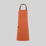 APRON BIB WITH HERRINGBONE CONTRASTS 88x74 cm