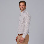 CAMISA HOMEM RAYAS BICOLOR SLIM FIT ALESSANDRO