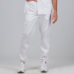 PANTALON UNISEXE AVEC FERMETURE ÉCLAIR SATIN COTON