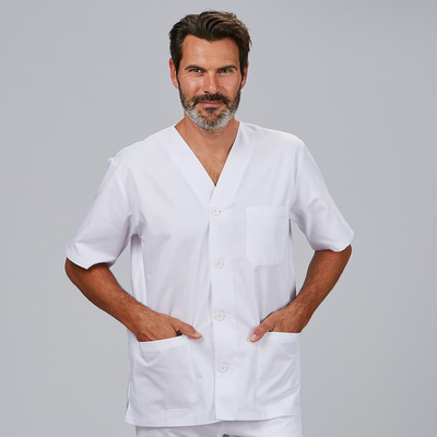 BLUSA SANITARIO UNISEX PICO BOTONES "RED LINE"