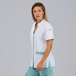 BLUSA MUJER ABIERTA CUELLO MAO M/C YLENA