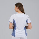 BLUSA MUJER ESCOTE PICO COMBINADA M/C CLEO