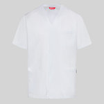 BLUSA HOMBRE SANITARIA BOTON PRESION M/C "RED LINE"